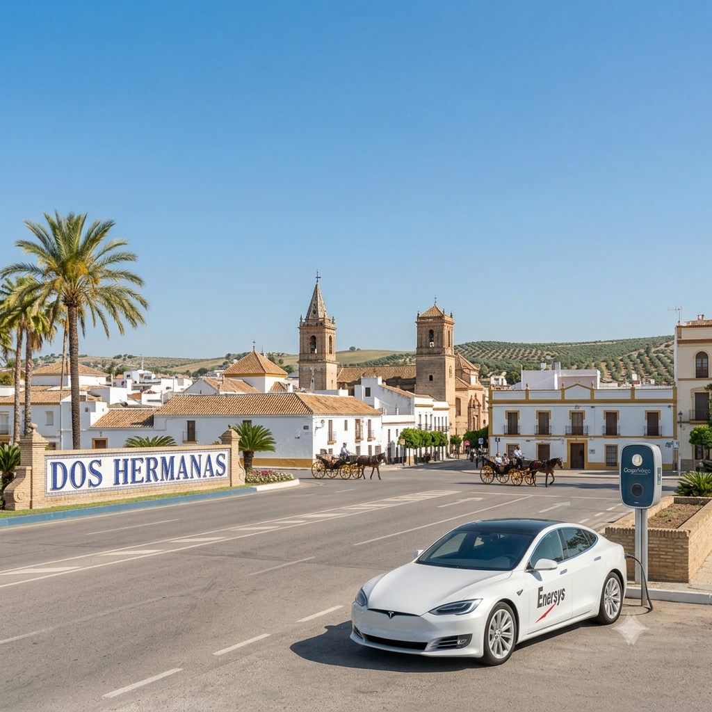 Vista de Dos Hermanas, zona de cobertura de RecargaSevilla