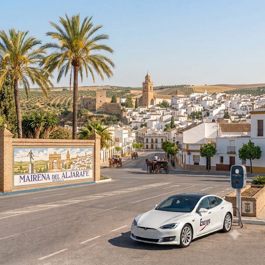 Vista de Mairena del Aljarafe, zona de cobertura de RecargaSevilla